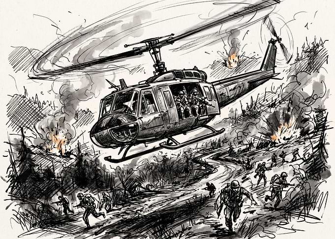 Helicopter in Combat