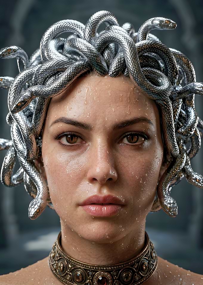 Medusa with Snake Hair