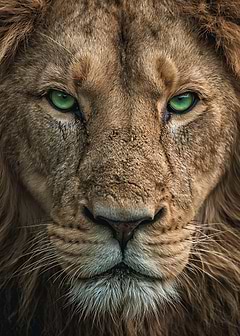 Close-up of a Lion's Face