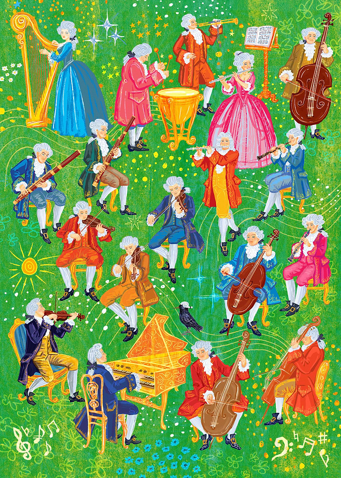 Baroque Orchestra Playing Music Outdoors