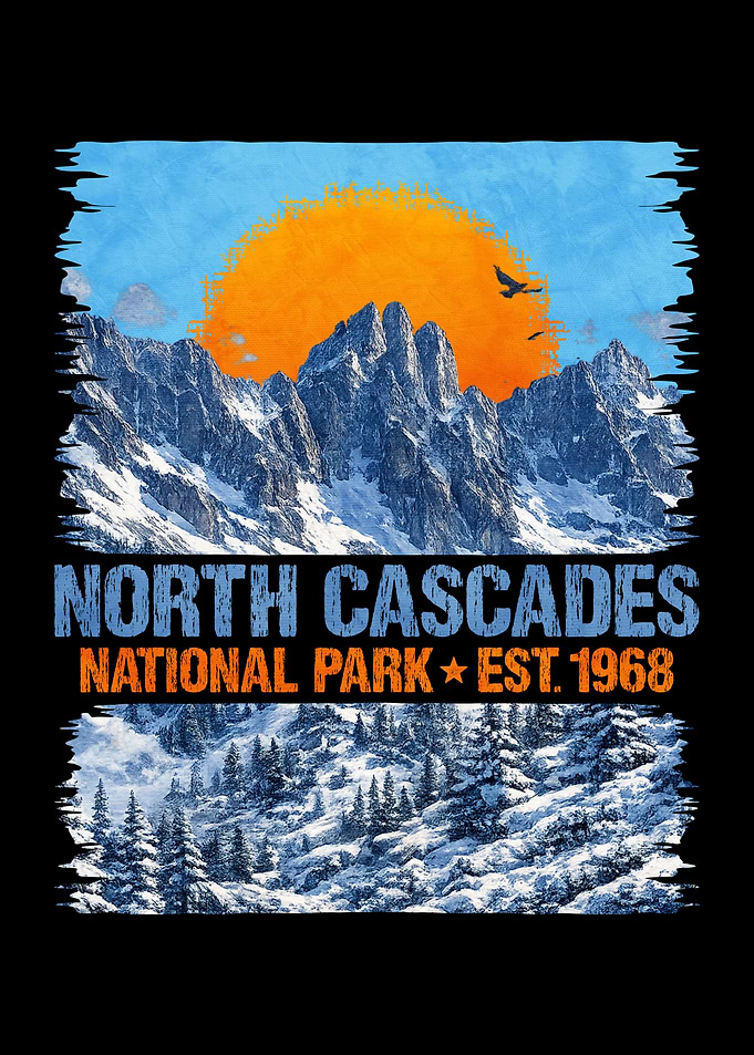 North Cascades National Park Vintage Poster