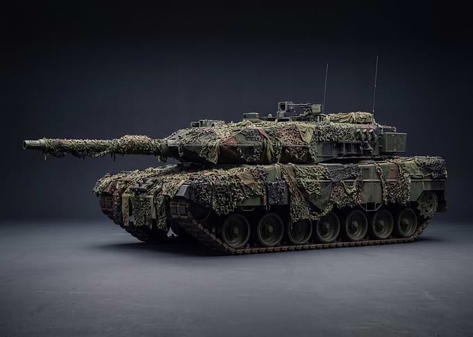 Camouflaged Tank