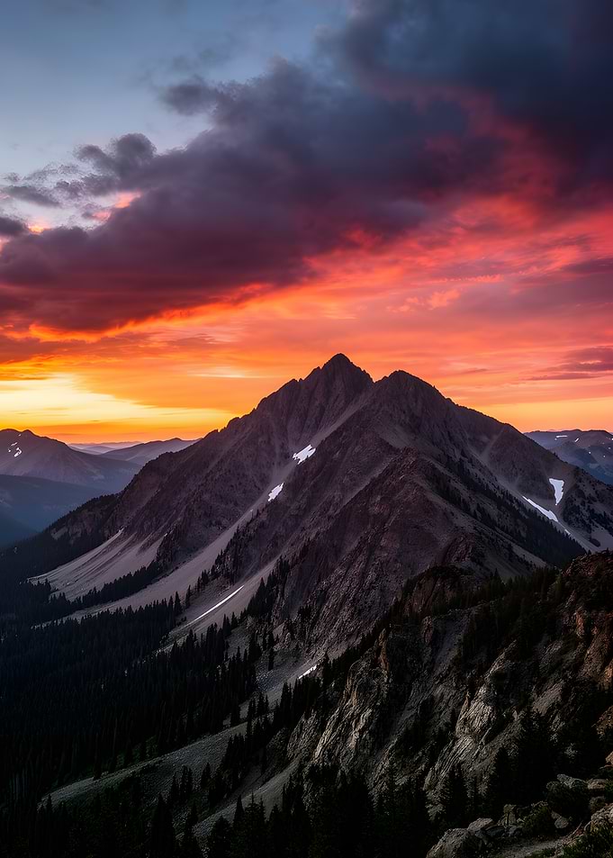 Dramatic Mountain Sunset