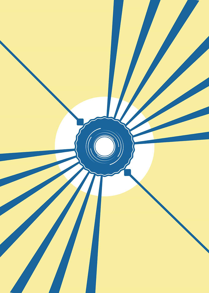 The Radiance - Abstract Sunburst with Central Swirl