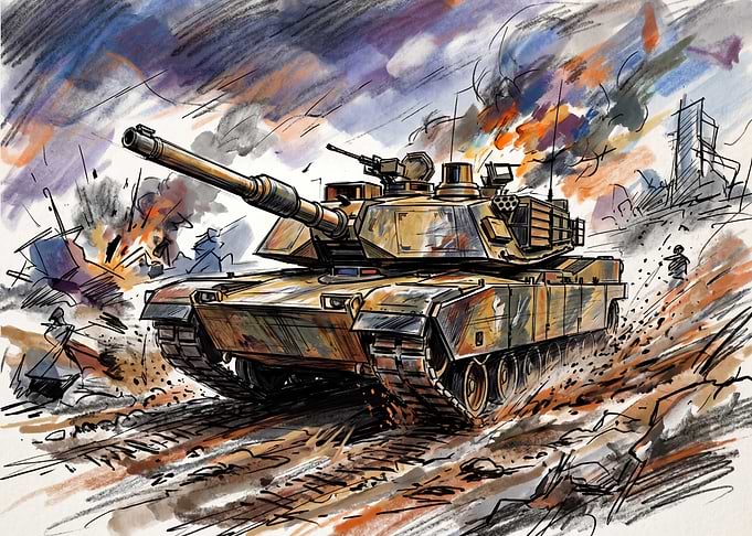 Tank in a War Zone