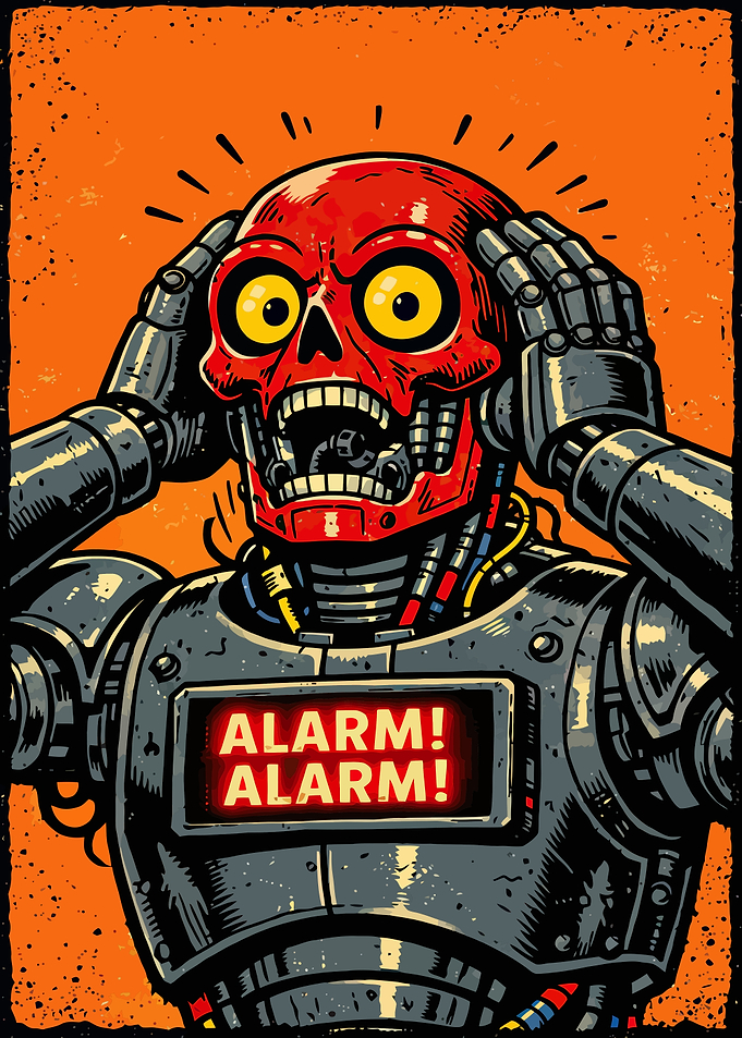 Robot with Alarm Display
