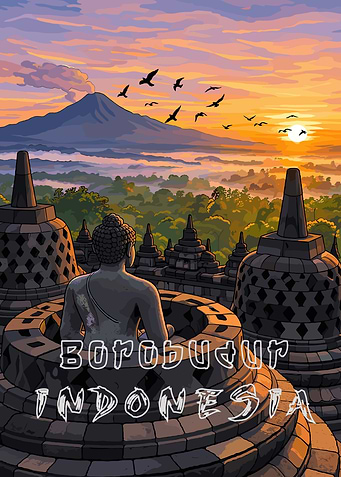 Borobudur Indonesia Sunrise