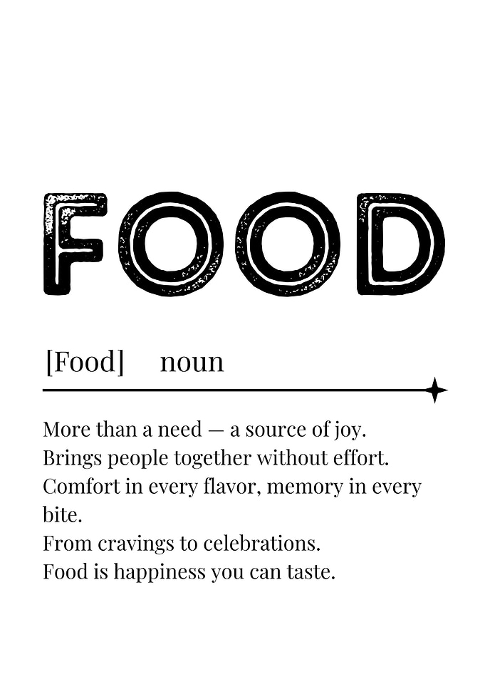 Food Definition Poster