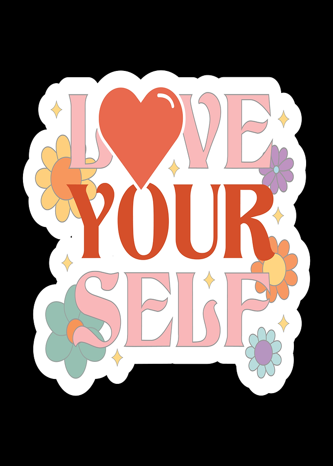 Love Yourself Retro Sticker