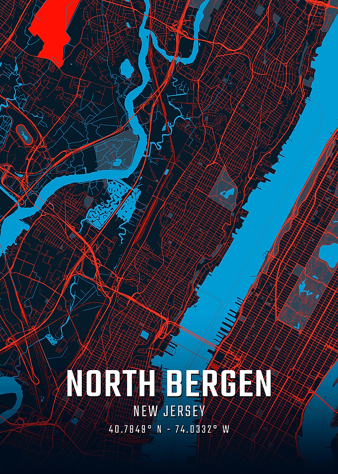 North Bergen New Jersey City Map