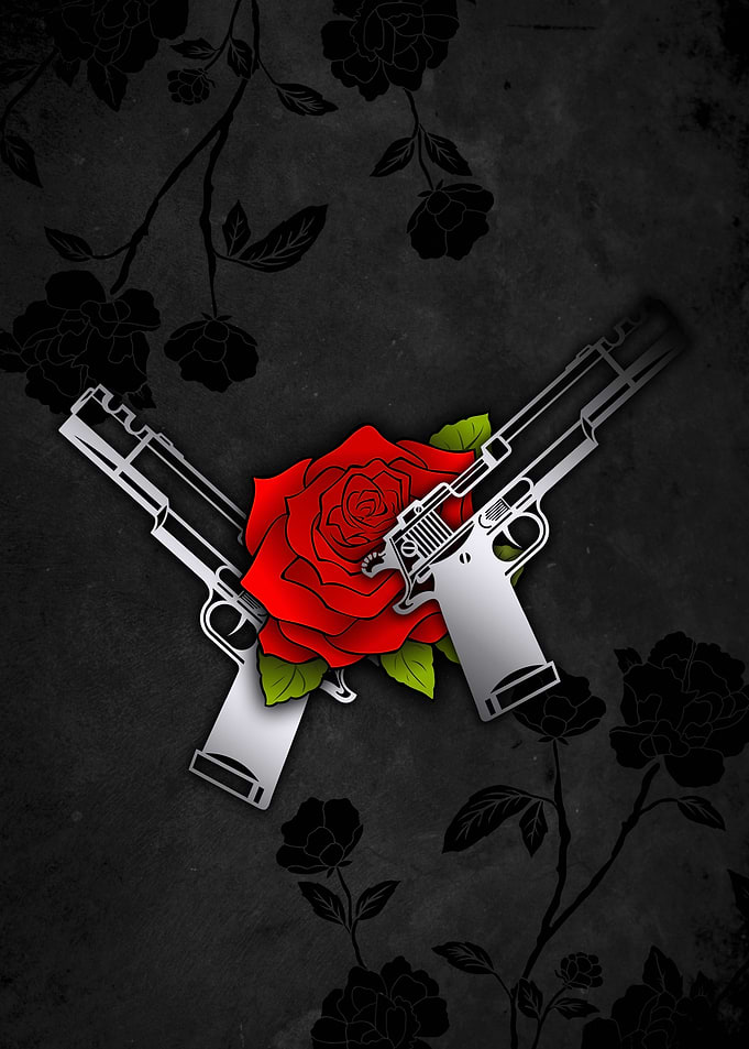 Guns and Rose Illustration