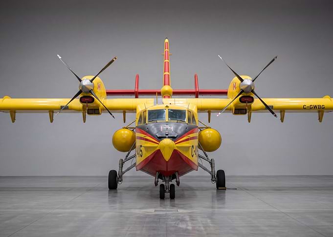Yellow Firefighting Aircraft