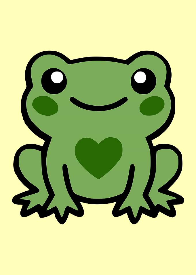 Cute Frog with Heart