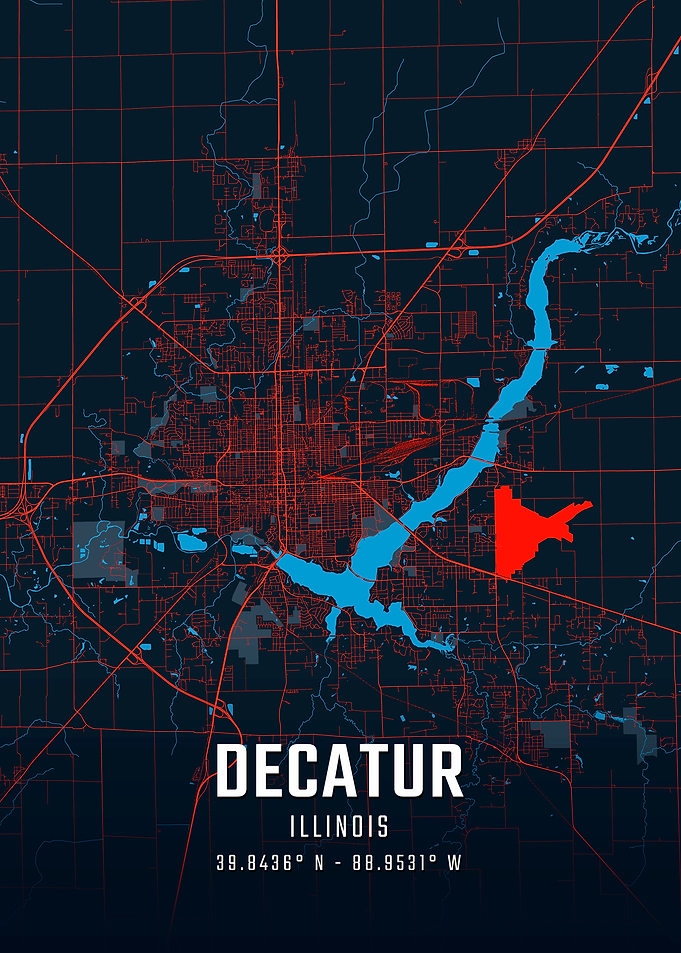 Decatur Illinois City Map