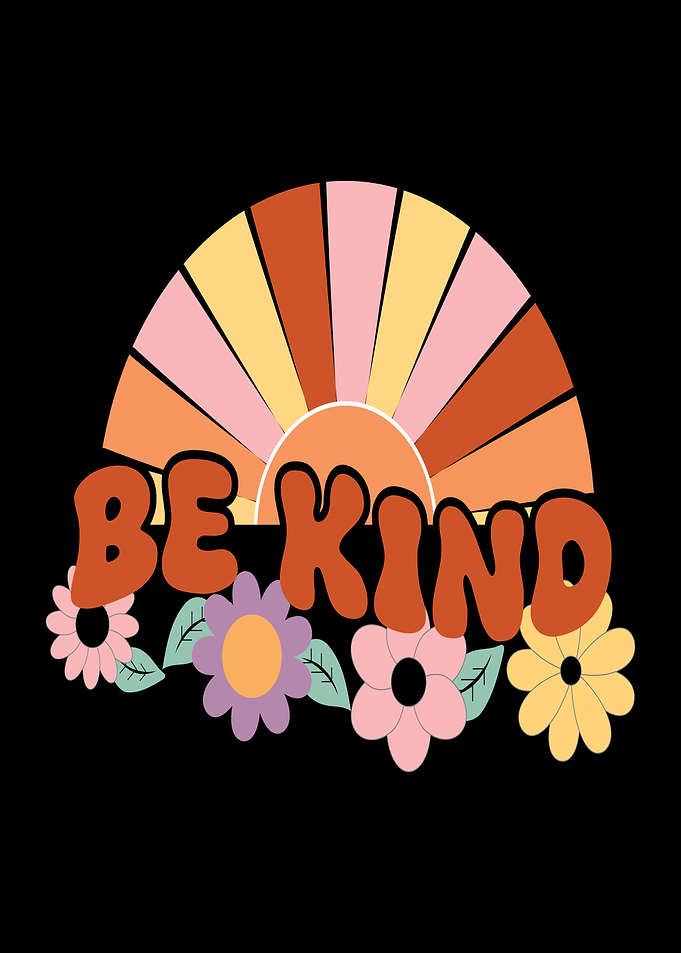 Be Kind Retro Floral Sunburst