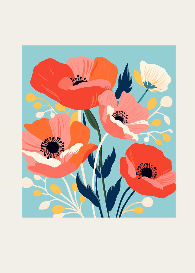 Vibrant Poppy Floral Arrangement
