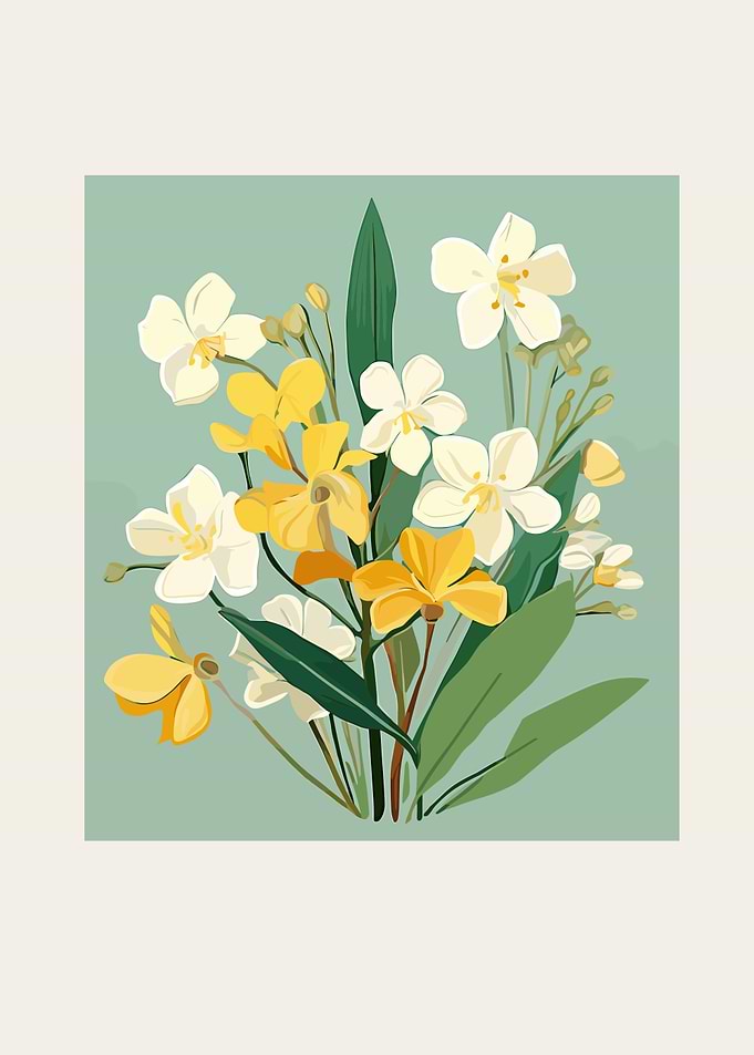 Yellow and White Floral Arrangement