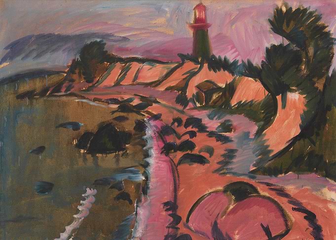 Lighthouse on a Rocky Coastline