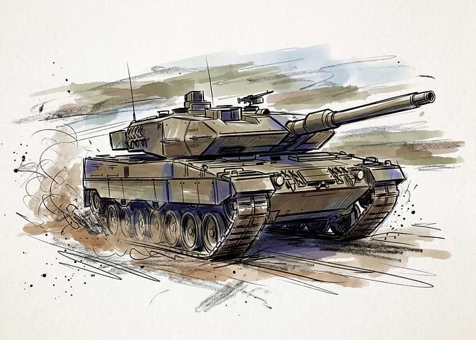 Leopard 2 Tank Illustration