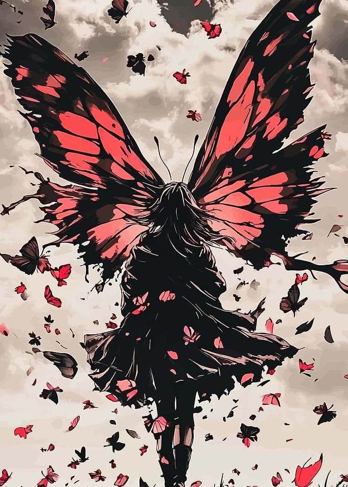 Girl with Butterfly Wings
