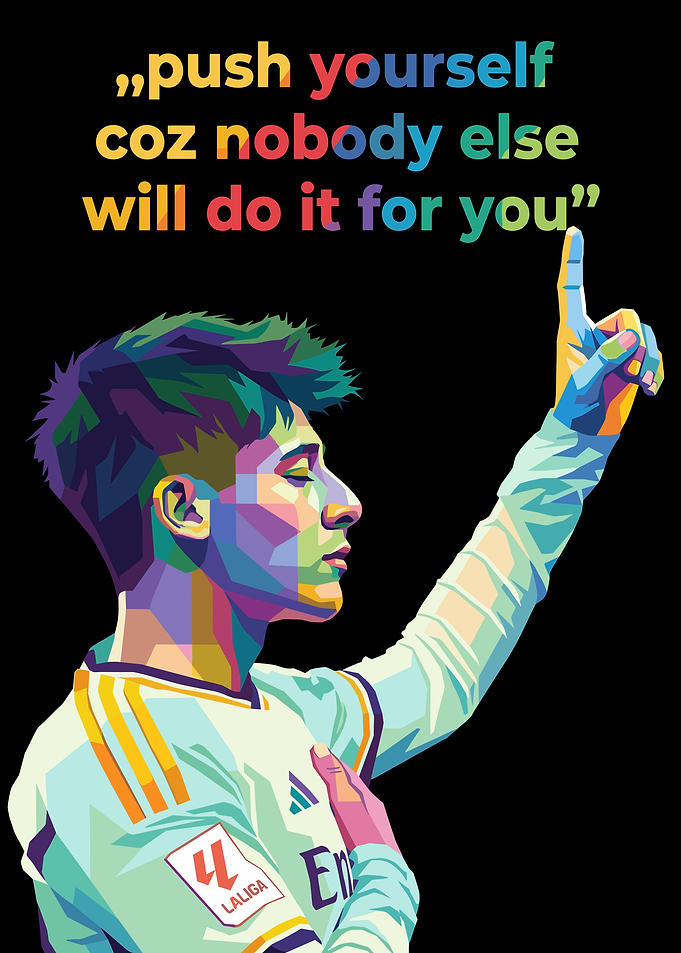 Motivational Footballer Portrait