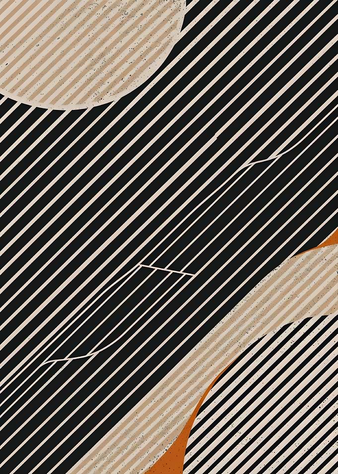 Abstract Geometric Pattern with Stripes and Circles