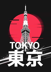 Tokyo Tower with Japanese Text