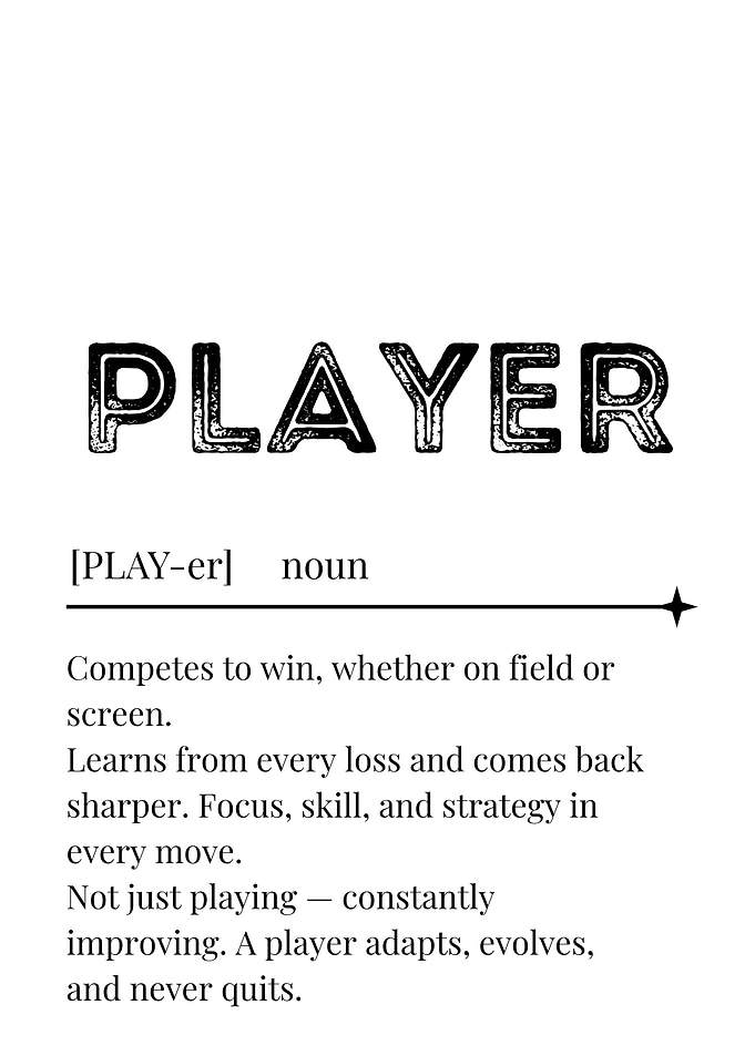Player Definition Text Art