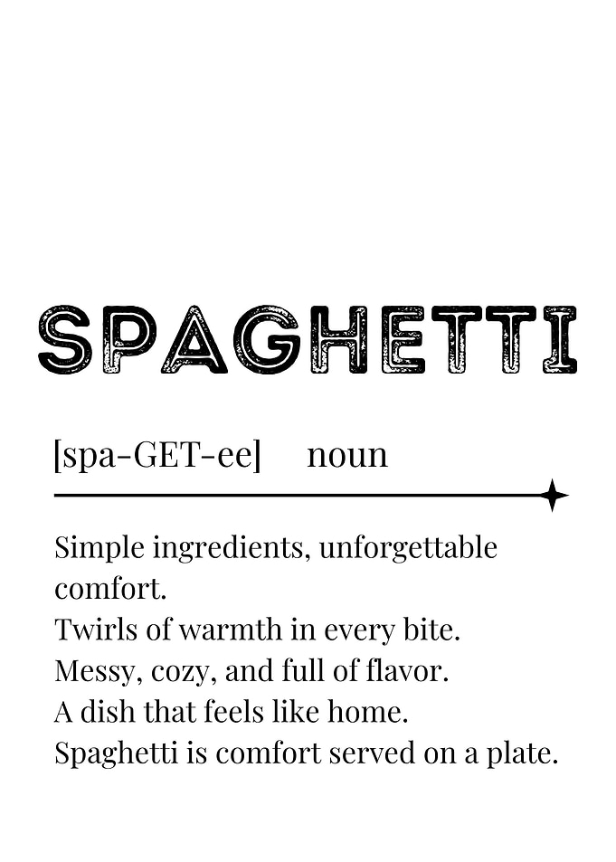 Spaghetti Definition Art