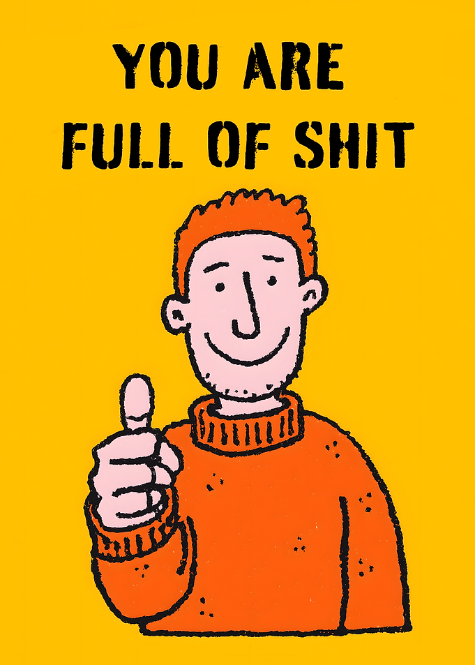 Man with Thumbs Up and Text