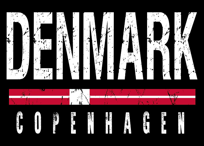 Denmark Copenhagen Text Art