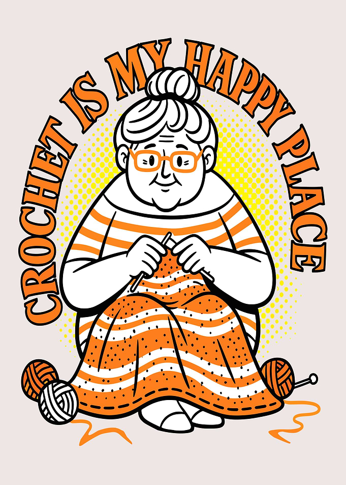 Crochet is My Happy Place Grandma