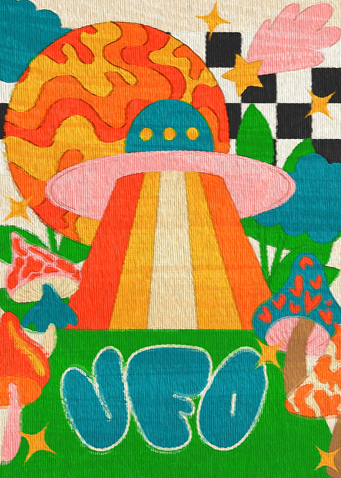 Retro UFO and Psychedelic Planet