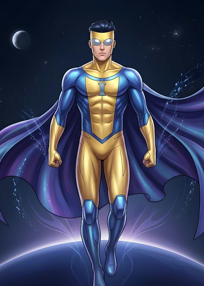 Invincible Superhero in Space