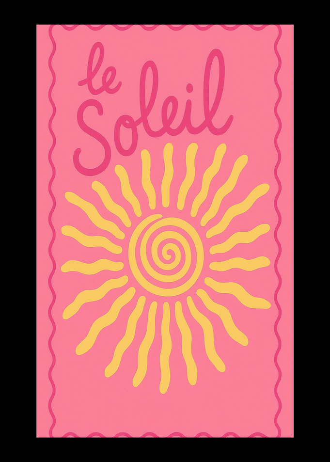 Le Soleil Pink Sun Art