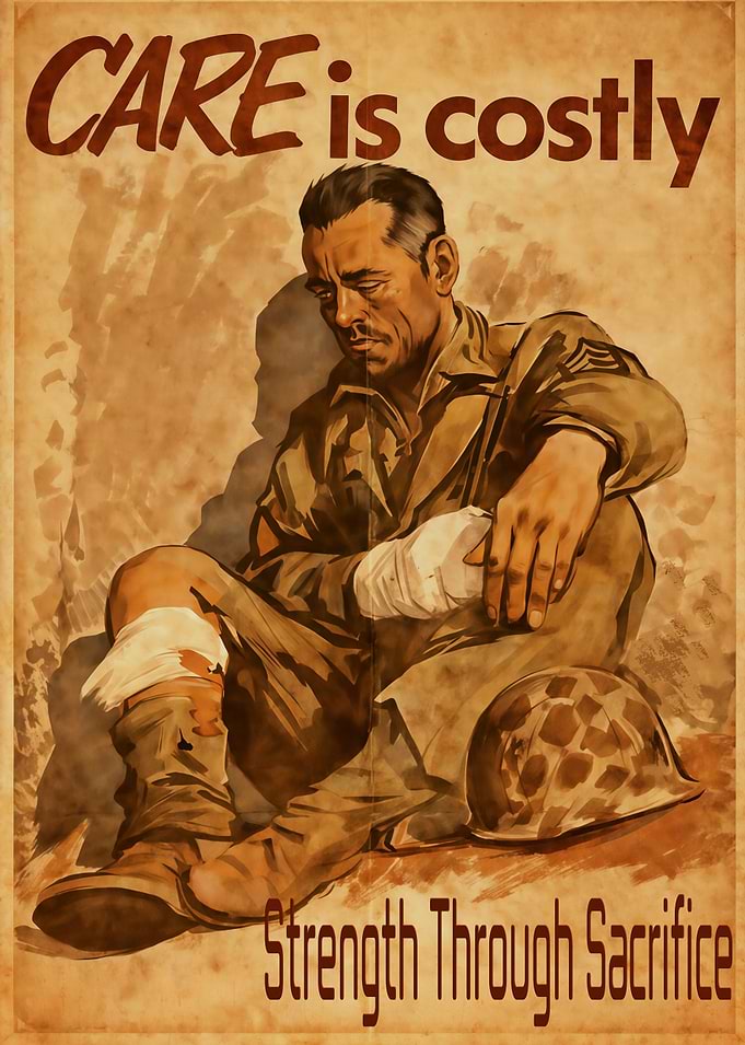 Strength Through Sacrifice – Vintage Style Soldier Art