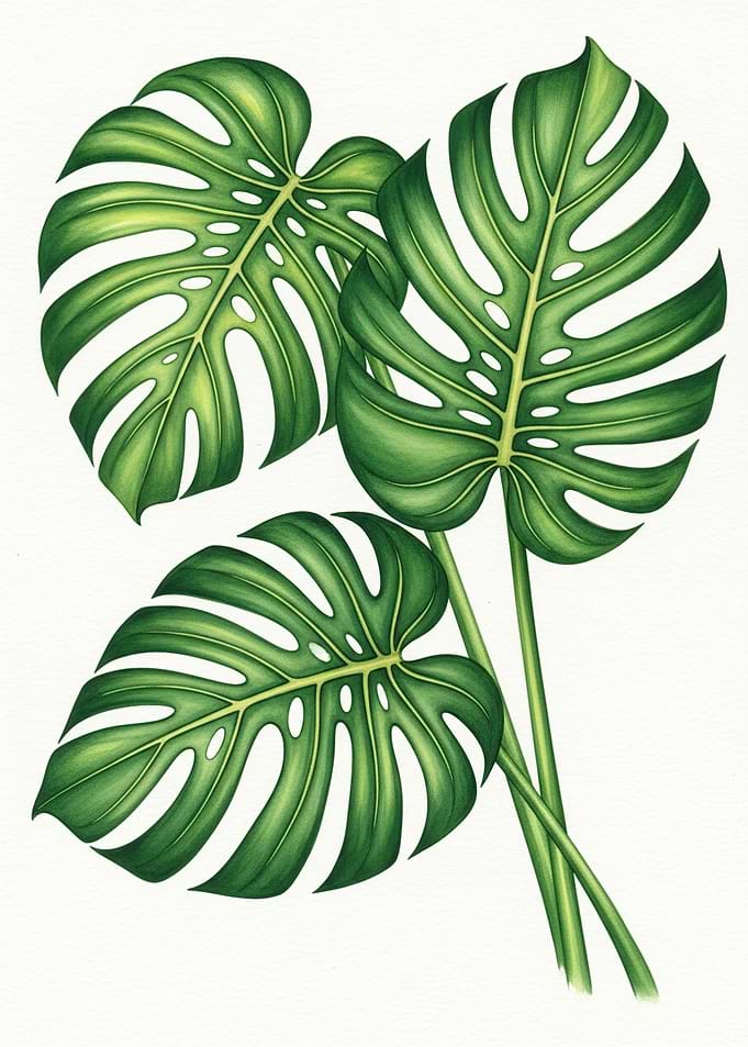 Monstera Leaves Illustration