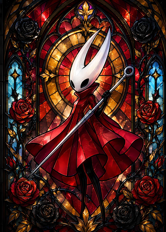 Hornet in Stained Glass Style