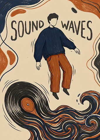 Sound Waves Vinyl Record Art