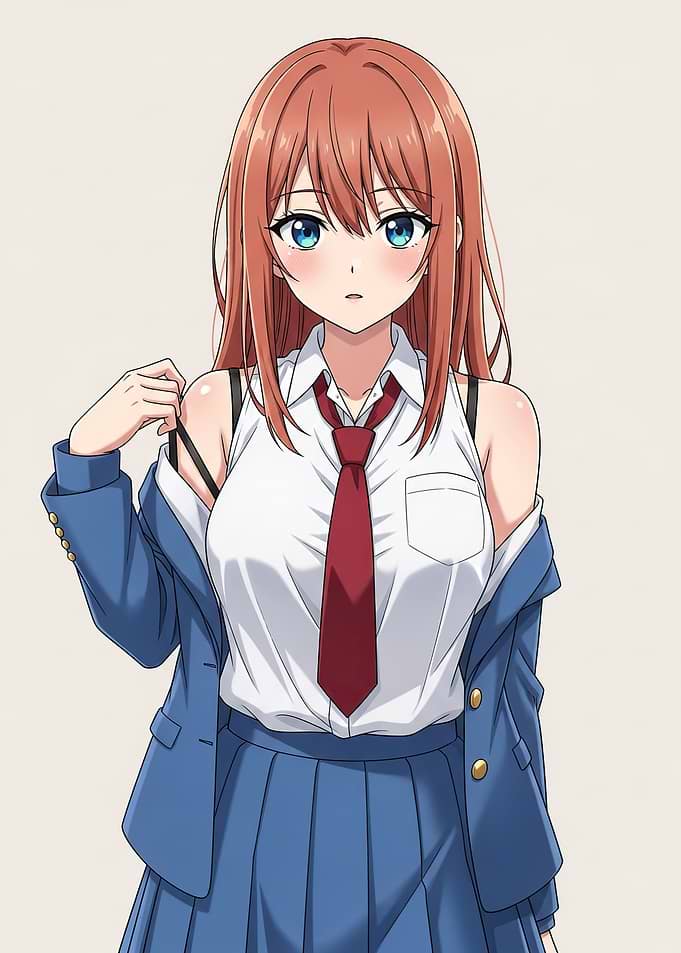 Anime Girl in School Uniform