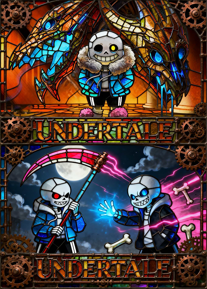 Undertale Stained Glass Art