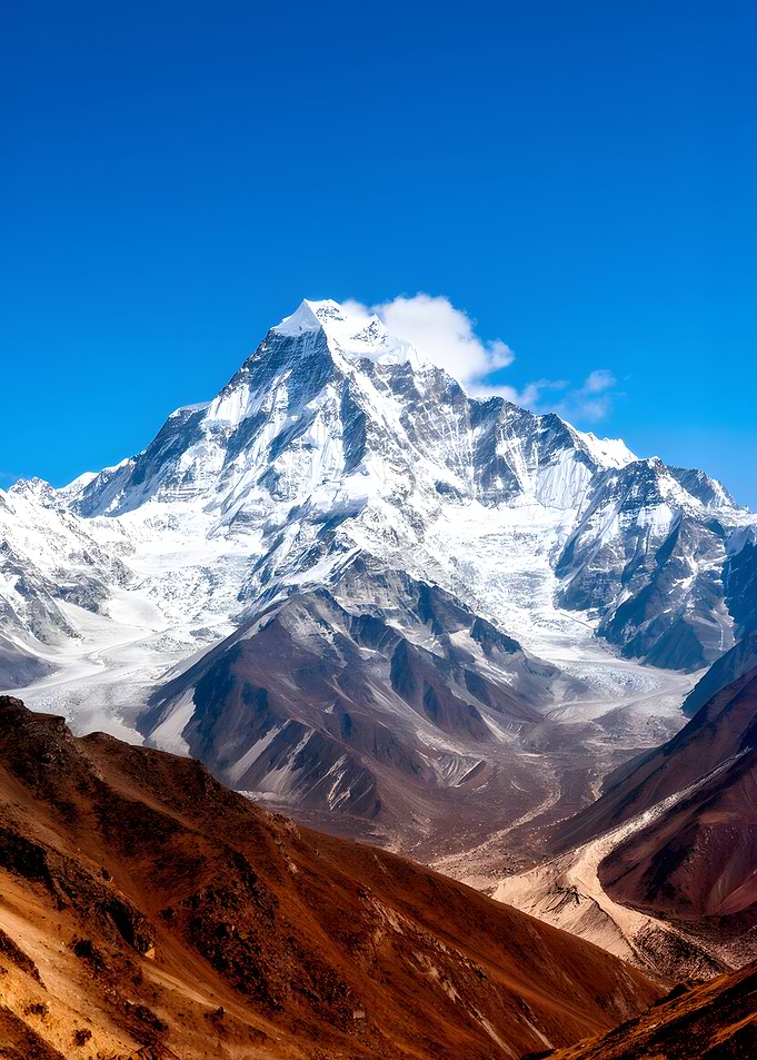 Majestic Snow-Capped Mountain Peak
