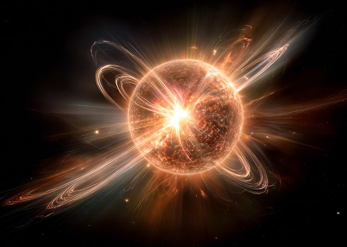 Energetic Star in Deep Space
