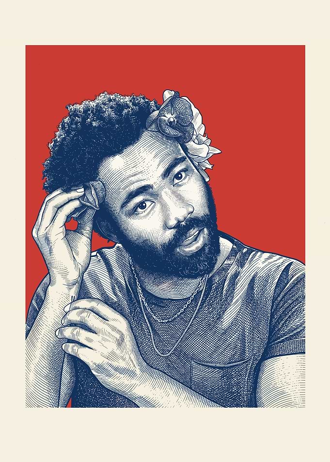 Donald Glover with Flower