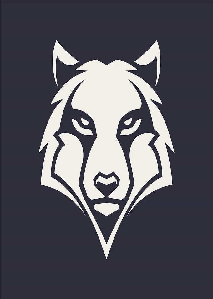 Stylized Wolf Head