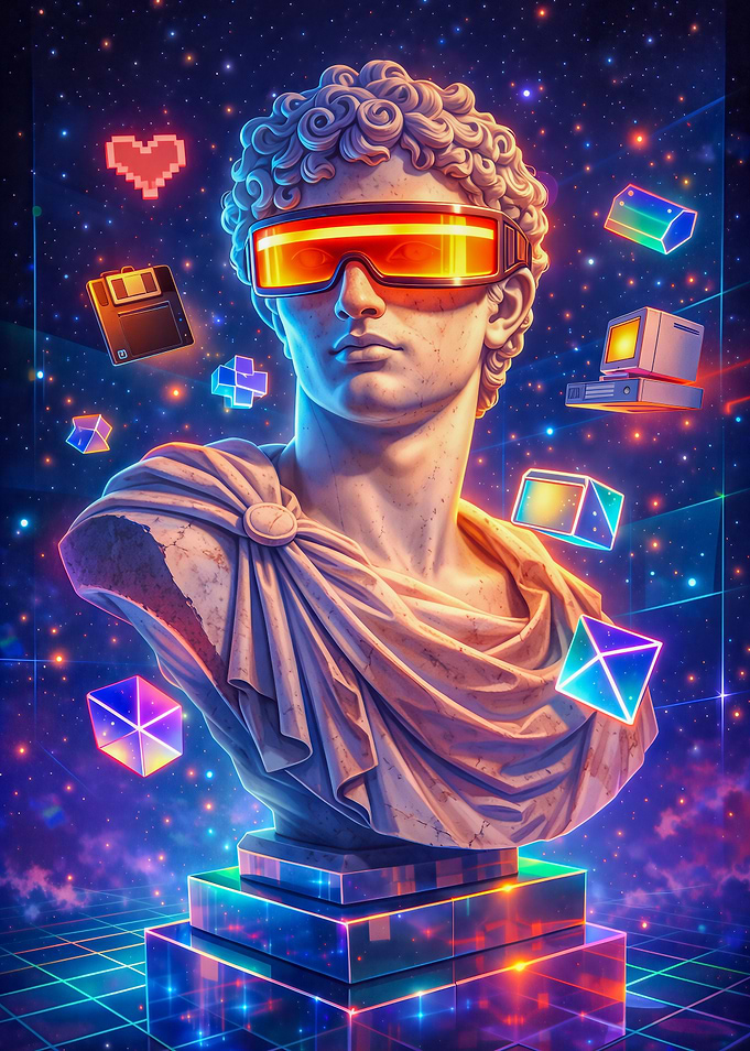 Retro VR Greek Bust