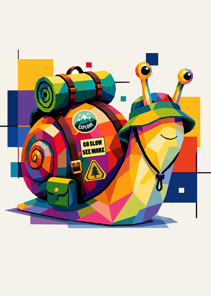 Go Slow, See More - Vibrant Snail Jurney