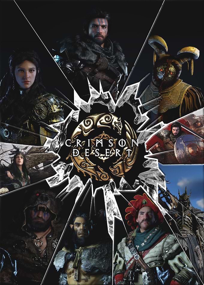 Crimson Desert Game Characters Collage