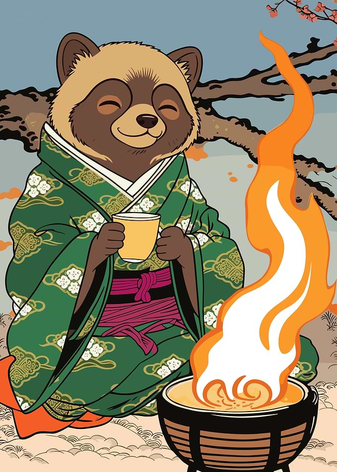 Zen Tanuki Tea Time