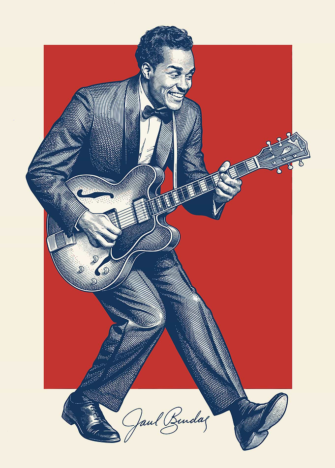 Chuck Berry Playing Guitar